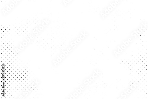 Halftone dots gradient illustration, transitioning from dark to light