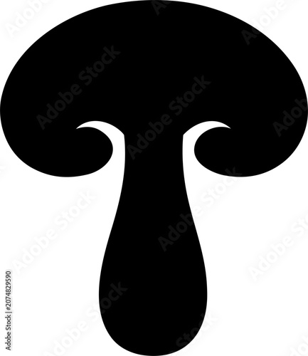 Toadstool Silhouette SVG Vector for Forest and Nature Design Projects