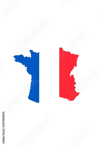 map of france and flag