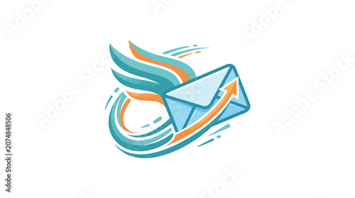 Obraz na plátně Fast Delivery Email Service Icon.