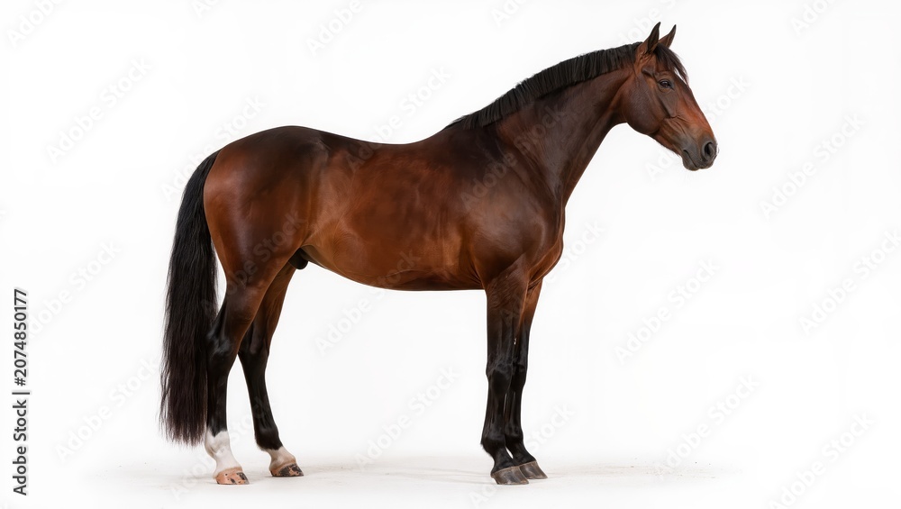 Fototapeta premium horse solated on pure white background