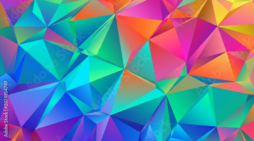 Obraz na płótnie Abstract Colorful Geometric Polygonal Background Pattern.