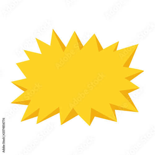 Yellow starburst shape for sale or announcement