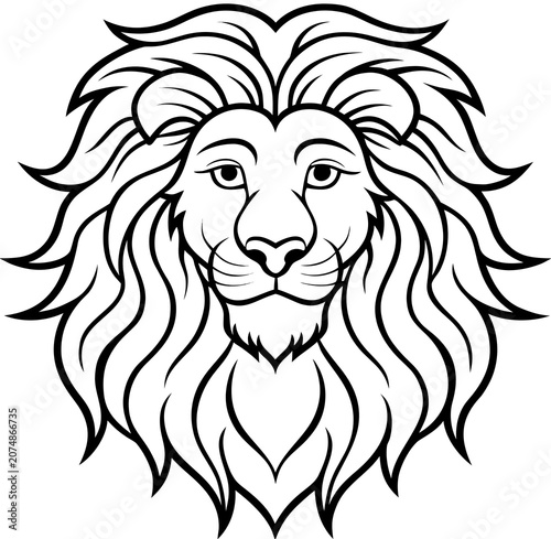 lion head vector