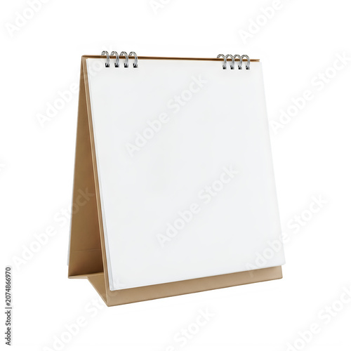 Empty wooden flip chart stand with blank page