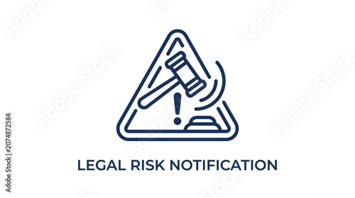 Warning sign indicates a legal risk.