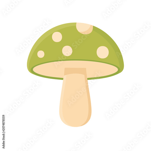 Flat illustration of a spotted mushroom