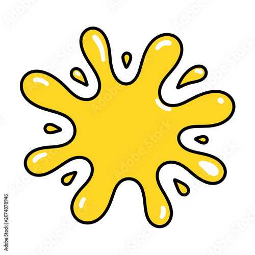 Yellow Paint Splash Vector Illustration