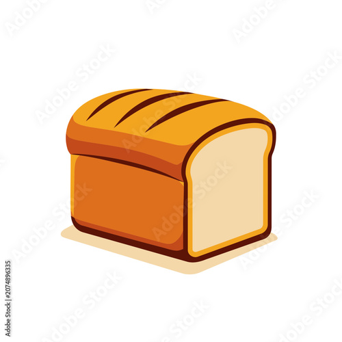 Flat illustration of a bread loaf