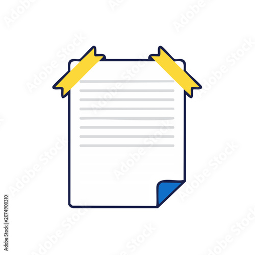 Notepad with Paper Clip and Lined Paper