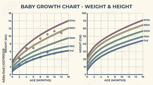 Baby Percentile Growth Chart for Weight and Height