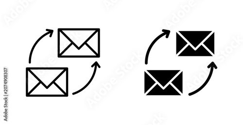 Foto Email Exchange multi style icon set