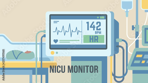 Photos Baby Heart Rate Monitor Display in NICU