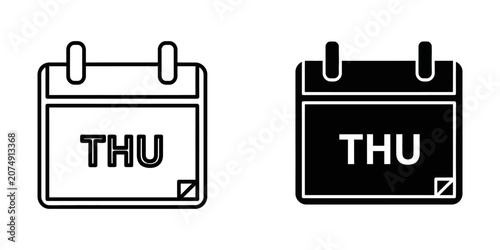 Photos Thursday wall calendar icon with thursday calendar schedule business organizer i