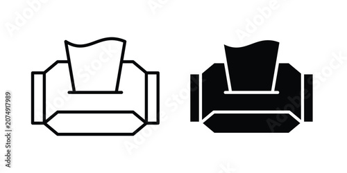 Canvas Print wet tissue wipes icon