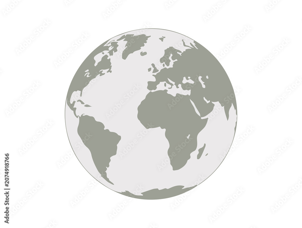 Fototapeta premium 3D Globe Earth World Map Sphere Transparent Background PNG