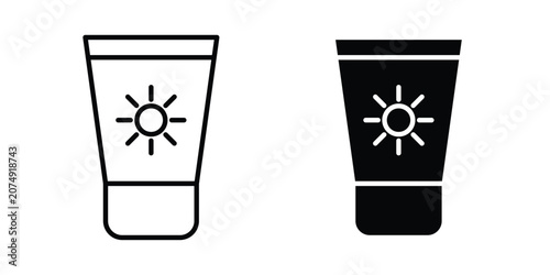 Suntan cream icon
