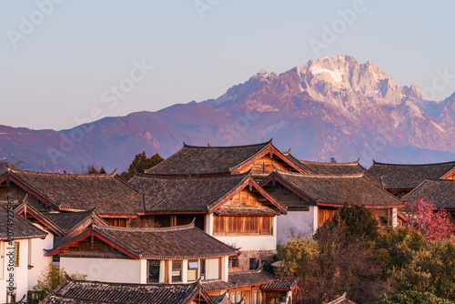 Aerial view of the Old Town of Lijiang, Yunnan Province, China On January 12th, 2026