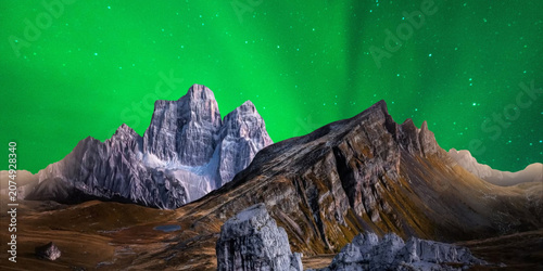 beautiful mountain landscape in the mountains of iceland