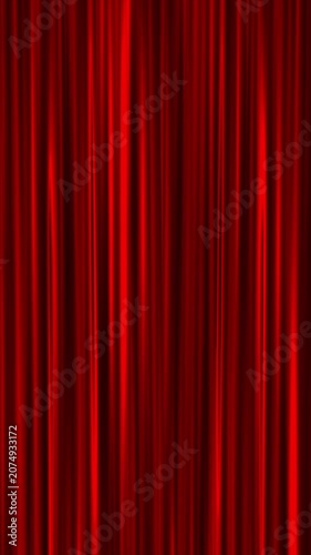 4K UHD Vertical video overlay template featuring classic red velvet theater curtains closing onto chroma key green screen for stage show or cinema intro. With alpha matted