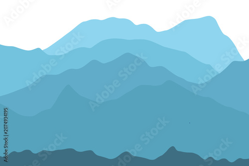 Mountain Range Illustration for Background