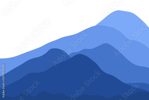 Mountain Range Illustration for Background