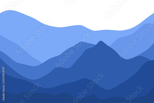 Mountain Range Illustration for Background
