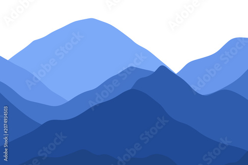 Mountain Range Illustration for Background