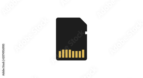 Micro SD Memory Card Icon Illustration