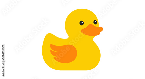 Cute Yellow Rubber Duck Toy Illustration