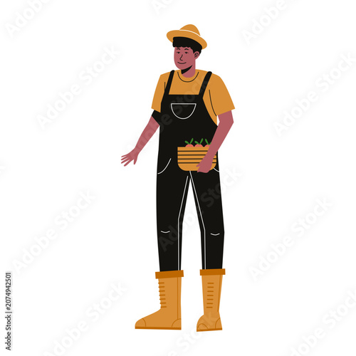 Illustration of a Male Farmer.