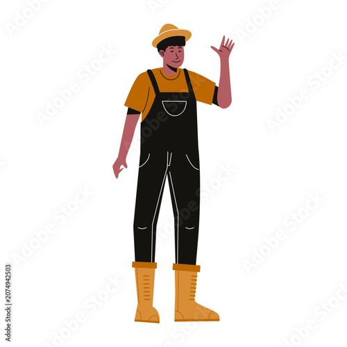 Illustration of a Male Farmer.