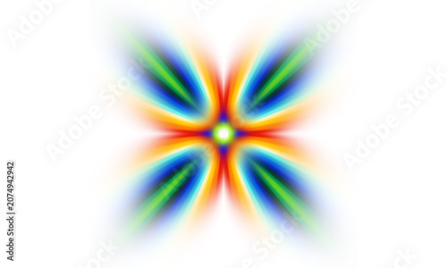 Vibrant Rainbow Starburst Lens Flare Effect