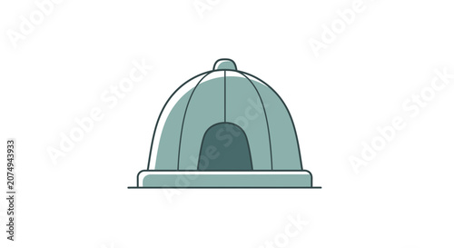 Cloche or food cover on a plate