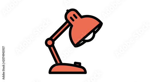 Modern desk lamp on white background