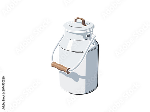 milk can art illustration