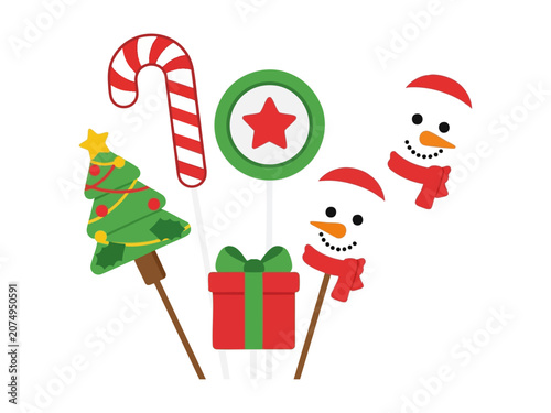Christmas candy lollipops