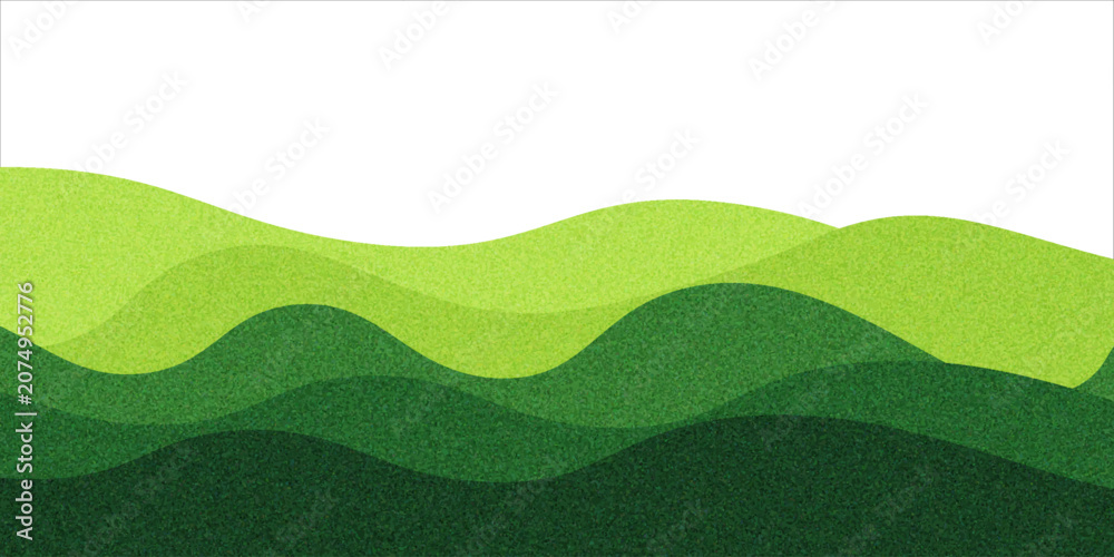 Fototapeta premium Abstract Green Farm Field Background. Farm Agriculture Landscape Pattern. Vector Organic Green Rice and Grass Fields. Mountains and Tea Hills Collage.