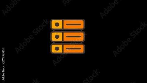 online server database shield protected cybersecurity network protection data storage security animation HD 4K