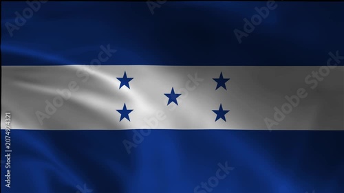 Honduras Loop Emblem Waving Patriotic Animation Footage Standard Independence Wind Fabric Backdrop Flowing Render Cloth Flag