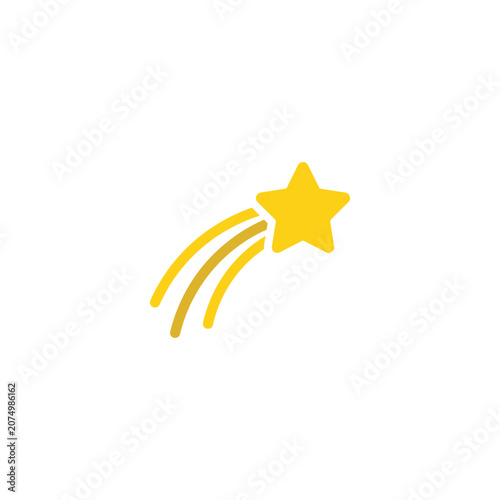 Yellow shooting star icon representing wishes and success