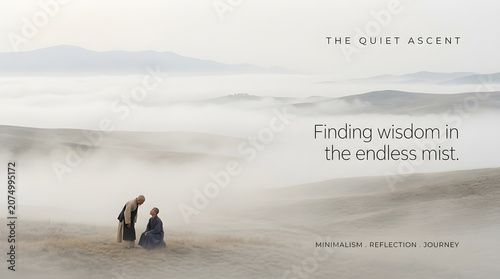 Guru Purnima misty mountain journey celebrating wisdom and guidance illustration background wallpaper