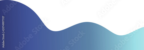Abstract Dark Blue Gradient Wavy Border Element 