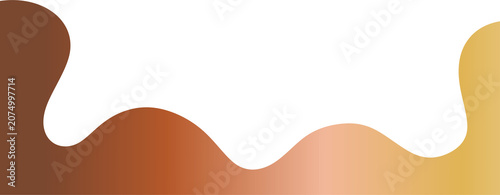 Abstract Terracotta Gradient Wavy Fluid Border Element 