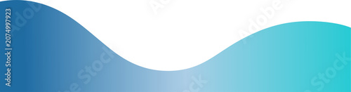 Abstract Blue Gradient Wavy Fluid Border Element  