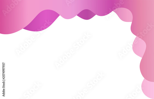 Abstract Pink Gradient Wavy Fluid Border Frame 