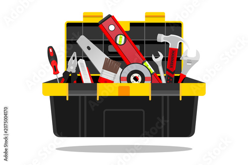 Toolbox icon for handyman repairs isolated vector illustration on white background