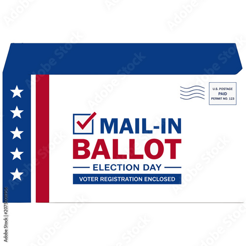 American Mail In Ballot Envelope.