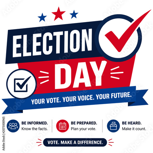 Election Day Voting Information Graphic.