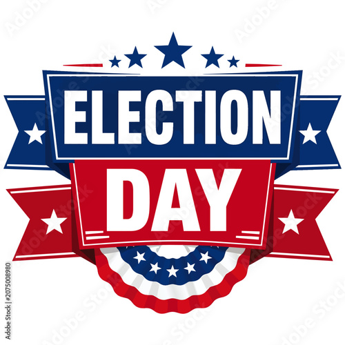 Election Day Voting Symbol Graphic Design.